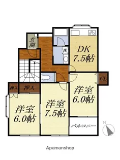 メゾンTAKEUCHIIII【2階】の間取り
