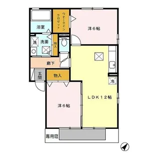 セジュール プレリー【1階】の間取り