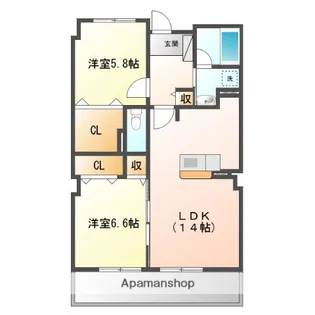 ラフィーネ掛川CⅢ【3階】の間取り