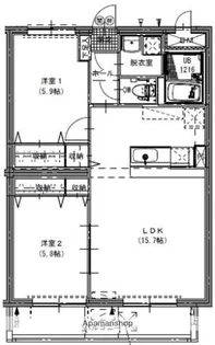フレシール宮ノ西【203号室】の間取り
