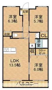 リヴェール・J・34【2階】の間取り