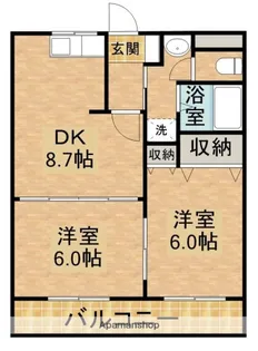 ベルツリーB【2階】の間取り