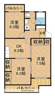 すぎやパークハイツ【2階】の間取り