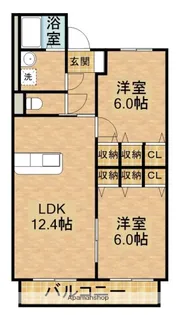 クレアールⅠ【208号室】の間取り
