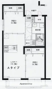 M’S【201号室】の間取り