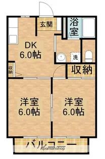 ガーデンハウスA【201号室】の間取り