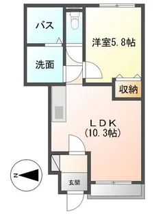 アクシア【1階】の間取り