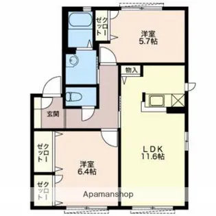 グローリーハイツ【A201号室】の間取り