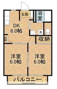 ガーデンハウスC【2階】の間取り