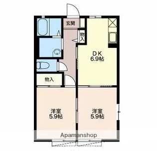 ブラセール加茂A【101号室】の間取り