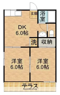 フォーブル平野【102号室】の間取り