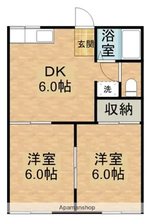 フォーブル平野【106号室】の間取り