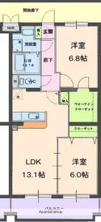 グランストーク下平川【3階】の間取り