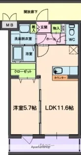 ジュリアーノⅡ【1階】の間取り