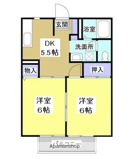 ルミエール宮の西【2階】の間取り