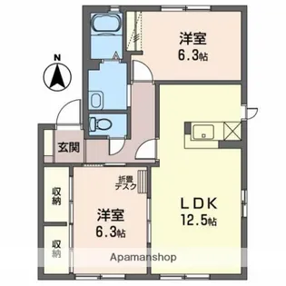 インターコスモ【101号室】の間取り