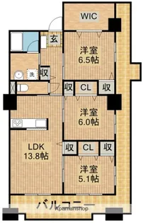 グライス武藤【3階】の間取り