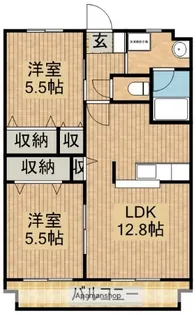 エヴァーグリーン【3階】の間取り