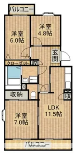 マンション銀河【3階】の間取り