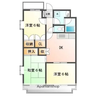 エスポワール女神【3階】の間取り