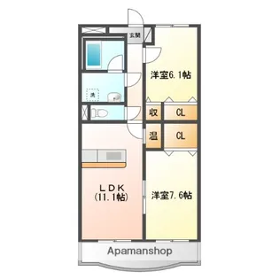 BR−Ⅲ【W302号室】の間取り
