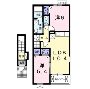 グラン・アムール【2階】の間取り