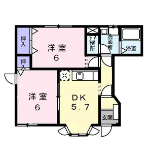 シーサイドキャッスル【1階】の間取り