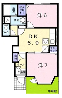 イーストワン【1階】の間取り