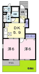 アルカンシェル【103号室】の間取り