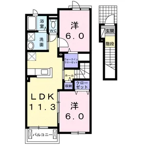 ゼファー【2階】の間取り
