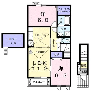 ルナ プリンセス【2階】の間取り