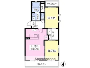 イーグレット【302号室】の間取り