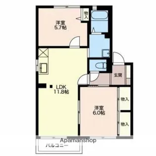 リヴィエール アレイ【2階】の間取り