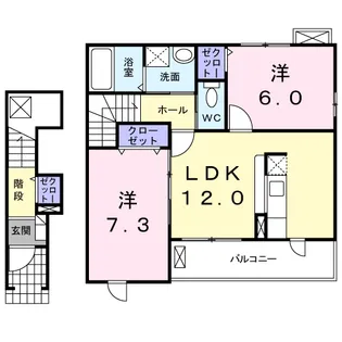 ジュネスB【2階】の間取り
