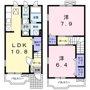 ペーシュ・ヴィラージュ【1階】の間取り
