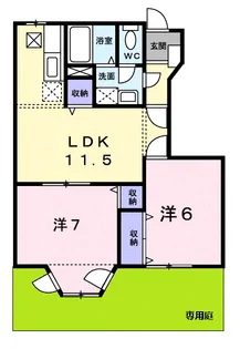 ソレアードM【1階】の間取り