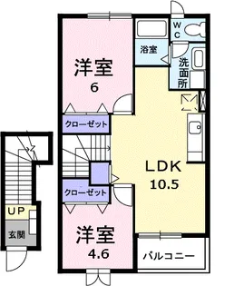 フォーリストガーデン A【2階】の間取り