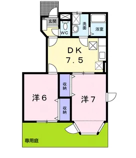 ラ・プレーヌ【1階】の間取り