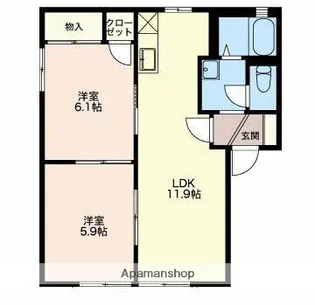 アステルA【1階】の間取り