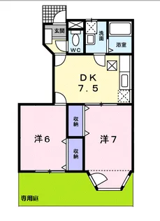 RIVABIGーA【1階】の間取り