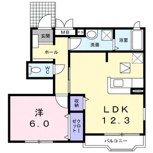 クローバー【1階】の間取り