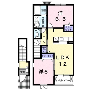 ジュネスA【2階】の間取り
