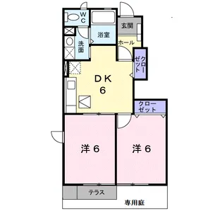 フェアージュB【1階】の間取り