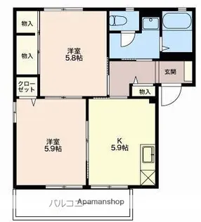 いちごハウス【B201号室】の間取り