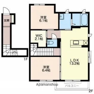 サンライト D【201号室】の間取り