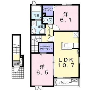 ボヌール【2階】の間取り