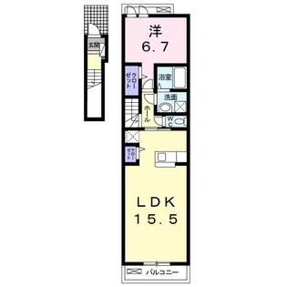 ラティアⅡ A【2階】の間取り