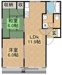 みそらB【101号室】の間取り
