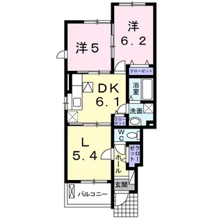エクセレント アベリア【1階】の間取り
