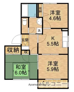 エステートさぎたB【2階】の間取り